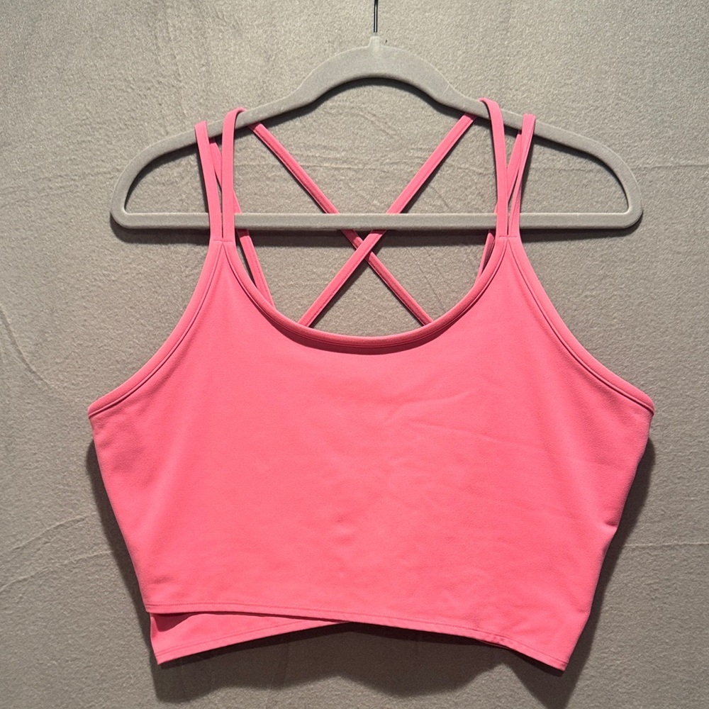 Peloton Pink Cross-Back Bandeau